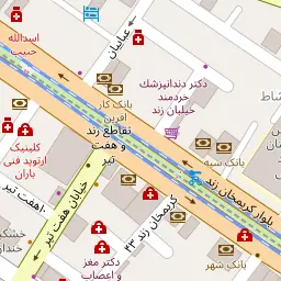 این نقشه، نشانی گفتاردرمانی توفیقی ( پاسداران ) متخصص ارزیابی و درمان اختلالات گفتار، زبان و بلع در شهر شیراز است. در اینجا آماده پذیرایی، ویزیت، معاینه و ارایه خدمات به شما بیماران گرامی هستند.