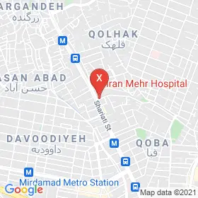 این نقشه، آدرس دکتر خدیجه تهرانی متخصص مغز و اعصاب (نورولوژی) در شهر تهران است. در اینجا آماده پذیرایی، ویزیت، معاینه و ارایه خدمات به شما بیماران گرامی هستند.