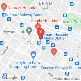این نقشه، نشانی دکتر بیژن بیات متخصص دندانپزشکی در شهر شیراز است. در اینجا آماده پذیرایی، ویزیت، معاینه و ارایه خدمات به شما بیماران گرامی هستند.