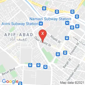 این نقشه، آدرس دکتر غلامرضا تدینی متخصص اعصاب و روان (روانپزشکی) در شهر شیراز است. در اینجا آماده پذیرایی، ویزیت، معاینه و ارایه خدمات به شما بیماران گرامی هستند.