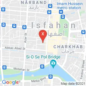 این نقشه، آدرس دکتر فریده ساداتی متخصص گوش و حلق و بینی در شهر اصفهان است. در اینجا آماده پذیرایی، ویزیت، معاینه و ارایه خدمات به شما بیماران گرامی هستند.
