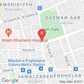این نقشه، نشانی دکتر سید محمدعلی مدینه ای متخصص جراحی کلیه،مجاری ادراری و تناسلی (اورولوژی)؛ جراحی درون بین کلیه، مجاری ادراری و تناسلی (اندویورولوژی) در شهر تهران است. در اینجا آماده پذیرایی، ویزیت، معاینه و ارایه خدمات به شما بیماران گرامی هستند.