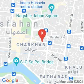 این نقشه، آدرس دکتر مسعود فرازپی متخصص گوش حلق و بینی در شهر اصفهان است. در اینجا آماده پذیرایی، ویزیت، معاینه و ارایه خدمات به شما بیماران گرامی هستند.