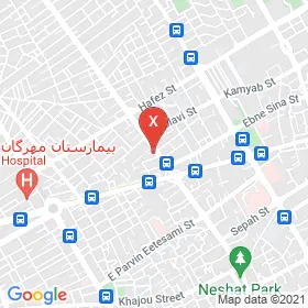 این نقشه، آدرس دکتر اعظم خیرمند پاریزی متخصص گوش حلق و بینی در شهر کرمان است. در اینجا آماده پذیرایی، ویزیت، معاینه و ارایه خدمات به شما بیماران گرامی هستند.