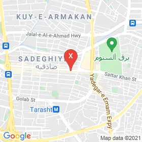 این نقشه، نشانی دکتر بیژن آب آذر متخصص چشم پزشکی؛ قرنیه در شهر تهران است. در اینجا آماده پذیرایی، ویزیت، معاینه و ارایه خدمات به شما بیماران گرامی هستند.