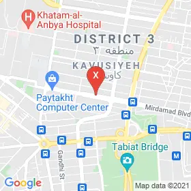 این نقشه، آدرس دکتر سپیده ترامشلو متخصص کایروپراکتیک در شهر تهران است. در اینجا آماده پذیرایی، ویزیت، معاینه و ارایه خدمات به شما بیماران گرامی هستند.