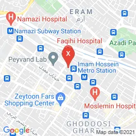 این نقشه، آدرس سام طهماسبی متخصص شنوایی شناسی در شهر شیراز است. در اینجا آماده پذیرایی، ویزیت، معاینه و ارایه خدمات به شما بیماران گرامی هستند.