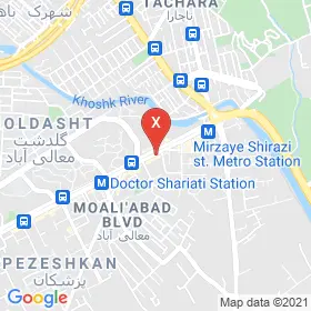 این نقشه، آدرس دکتر محمد حسین عالی پناه متخصص پوست، مو و زیبایی در شهر شیراز است. در اینجا آماده پذیرایی، ویزیت، معاینه و ارایه خدمات به شما بیماران گرامی هستند.