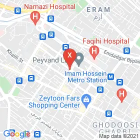 این نقشه، آدرس دکتر سلیمان محمدی متخصص طب فیزیکی و توانبخشی در شهر شیراز است. در اینجا آماده پذیرایی، ویزیت، معاینه و ارایه خدمات به شما بیماران گرامی هستند.
