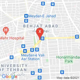 این نقشه، آدرس دکتر فرید وحیدی متخصص بیماریهای عفونی و گرمسیری در شهر تهران است. در اینجا آماده پذیرایی، ویزیت، معاینه و ارایه خدمات به شما بیماران گرامی هستند.