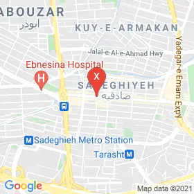 این نقشه، نشانی دکتر سرور هدیه لو متخصص زنان و زایمان و نازایی در شهر تهران است. در اینجا آماده پذیرایی، ویزیت، معاینه و ارایه خدمات به شما بیماران گرامی هستند.