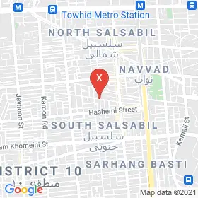 این نقشه، آدرس دکتر علی همتی متخصص داخلی در شهر تهران است. در اینجا آماده پذیرایی، ویزیت، معاینه و ارایه خدمات به شما بیماران گرامی هستند.