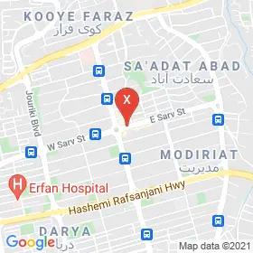 این نقشه، آدرس دکتر مولود زنجانی جم متخصص زنان و زایمان و نازایی در شهر تهران است. در اینجا آماده پذیرایی، ویزیت، معاینه و ارایه خدمات به شما بیماران گرامی هستند.