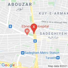 این نقشه، نشانی دکتر فاطمه یوسف پور متخصص زنان و زایمان و نازایی در شهر تهران است. در اینجا آماده پذیرایی، ویزیت، معاینه و ارایه خدمات به شما بیماران گرامی هستند.
