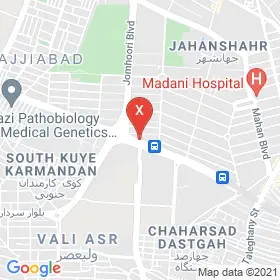 این نقشه، آدرس دکتر صادق رنجبرکهن متخصص داخلی در شهر کرج است. در اینجا آماده پذیرایی، ویزیت، معاینه و ارایه خدمات به شما بیماران گرامی هستند.