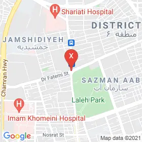 این نقشه، نشانی دکتر غلامرضا احتجاب متخصص پرتودرمانی (رادیوتراپی) در شهر تهران است. در اینجا آماده پذیرایی، ویزیت، معاینه و ارایه خدمات به شما بیماران گرامی هستند.