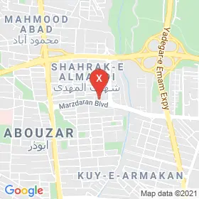 این نقشه، نشانی محسن گلریز (مرزداران) متخصص آسیب شناس گفتار و زبان کودکان طیف اتیسم در شهر تهران است. در اینجا آماده پذیرایی، ویزیت، معاینه و ارایه خدمات به شما بیماران گرامی هستند.