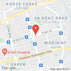 این نقشه، آدرس دکتر پروانه منصوری متخصص جراحی عمومی در شهر تهران است. در اینجا آماده پذیرایی، ویزیت، معاینه و ارایه خدمات به شما بیماران گرامی هستند.
